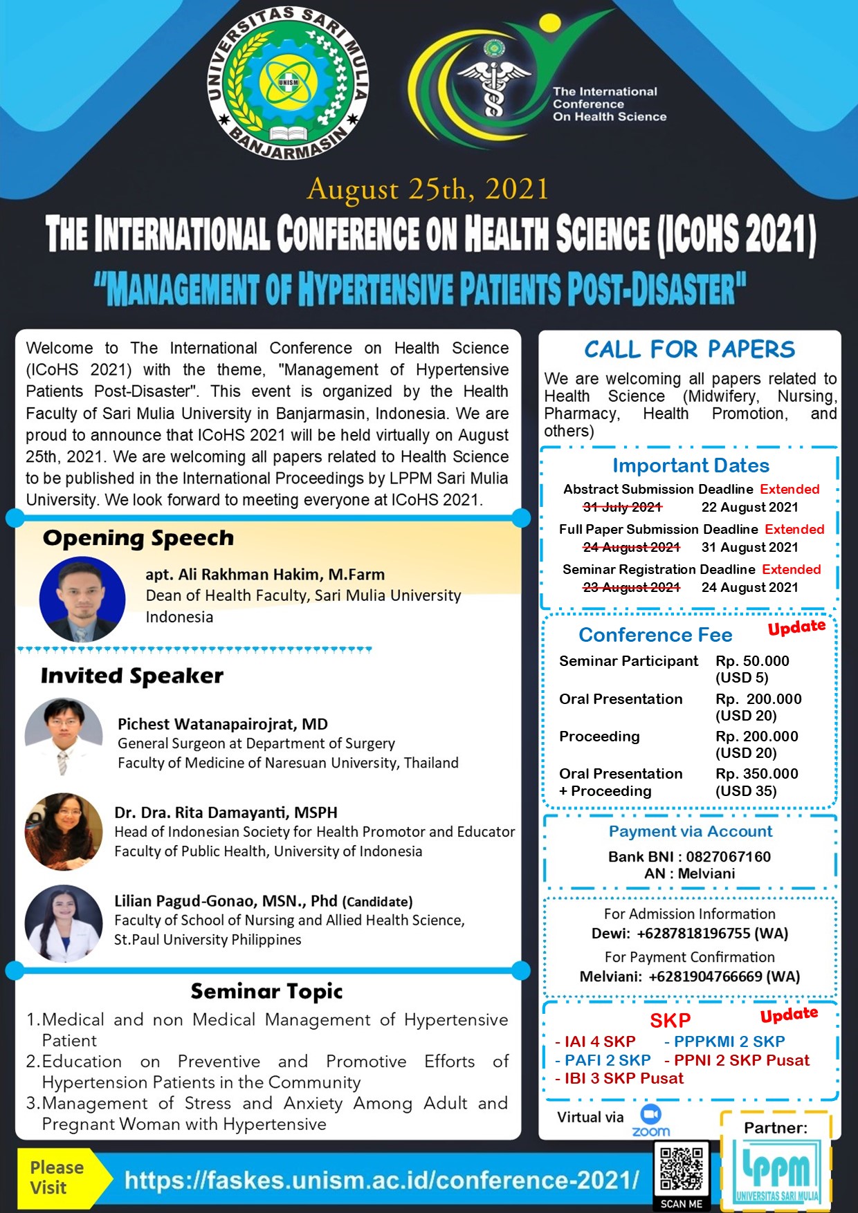 International Conference On Health Science 2021 Icohs 2021 Fakultas