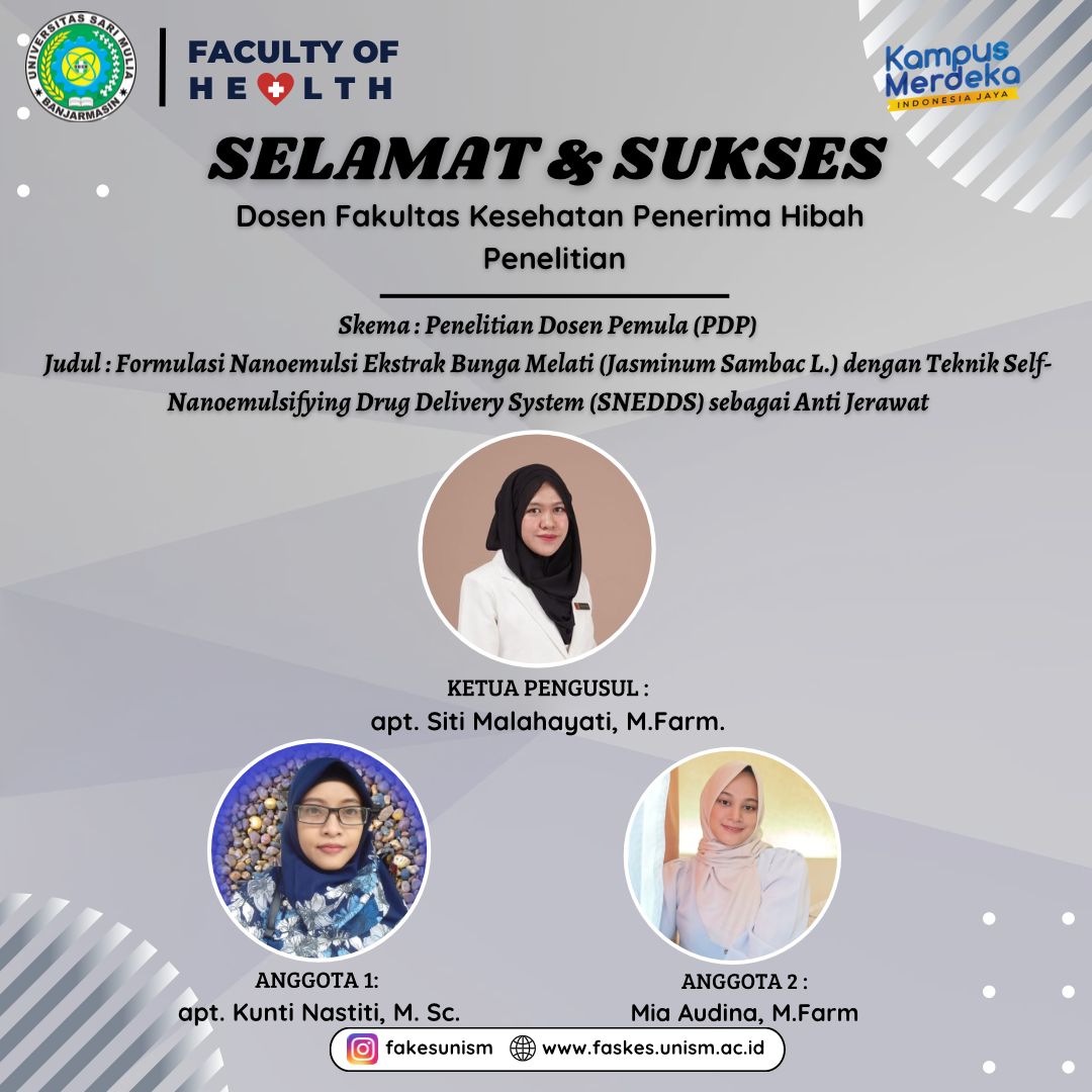 Selamat & Sukses Dosen Fakultas Kesehatan Penerima Hibah Penelitian ...